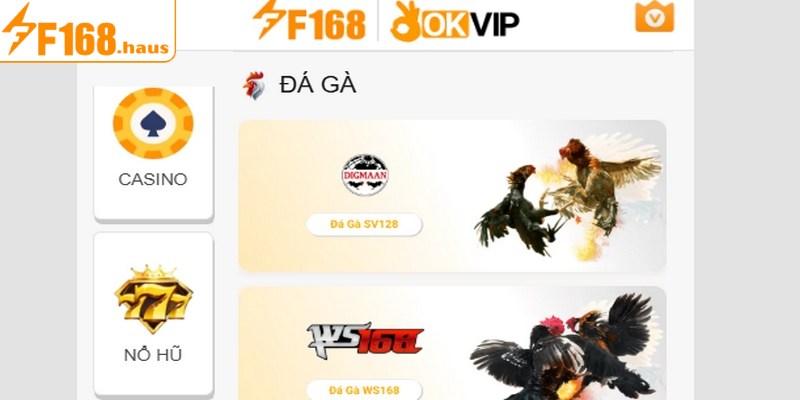 Đá gà F168 là một trong những dịch vụ cá cược hấp dẫn nhất
