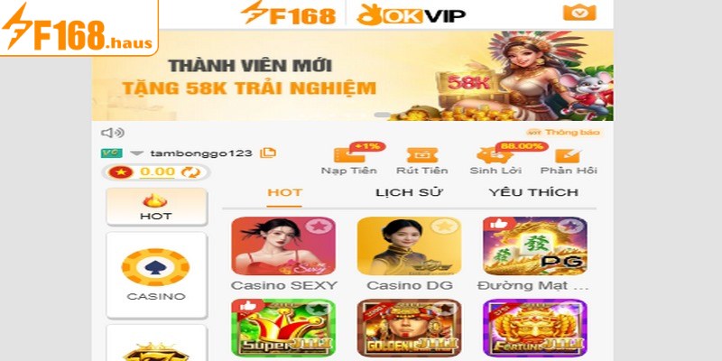 Đánh giá F168 nhằm sàng lọc các rủi ro khi tham gia vào các hoạt động cá cược