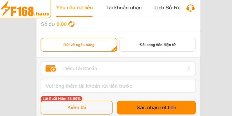 Các điều kiện cơ bản khi rút tiền F168 