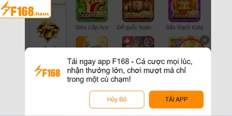 Các lưu ý quan trọng khi tải app F168